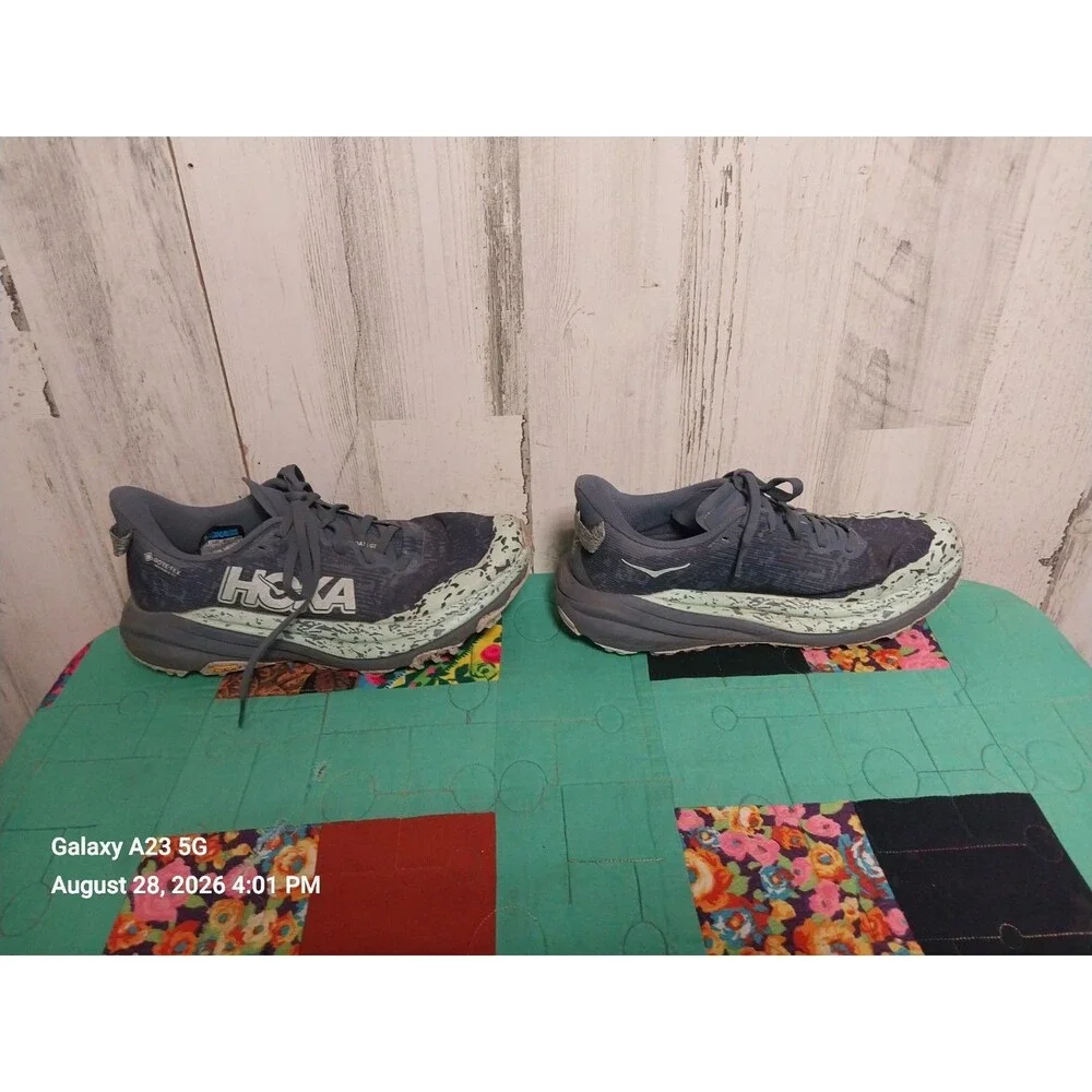 Hoka One One Speedgoat 6 Gore-Tex Thunder Cloud Mint Fluorite Size 7.5 B Womens